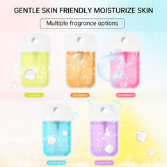 New 5 Pcs Moisturizing Hand Sanitizer Spray nozzle close-up shows easy spray
