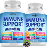 NEW AGE 8-in-1 Immune bottle pack with capsules provides daily antioxidant support.