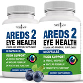 NEW AGE AREDS 2 bottle front for daily eye support.