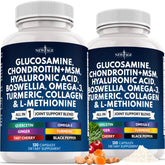NEW AGE Glucosamine Chondroitin MSM bottle front view for daily joint support.