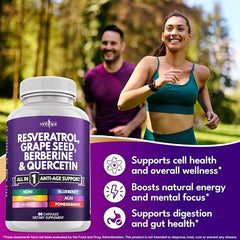 NEW AGE grape seed extract capsules close-up highlighting antioxidant blend