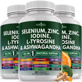 NEW AGE Thyroid Support bottle front showing label for daily wellness.