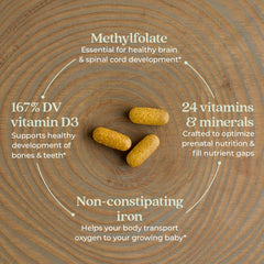 New Chapter Advanced Perfect Prenatal packaging shot with organic label and kosher certification
