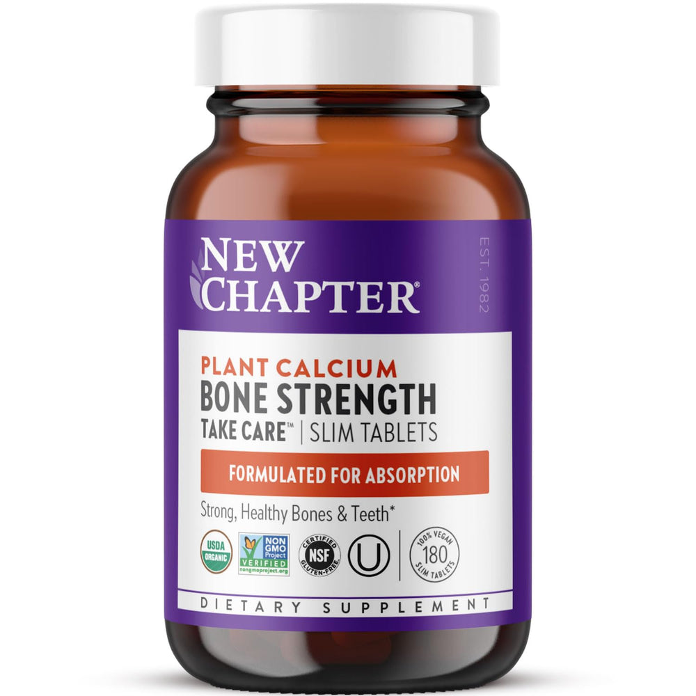 New Chapter calcium from Icelandic algae supports bone health with plant-based sourcing.