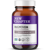 New Chapter Magnesium + Ashwagandha bottle front showing daily wellness support