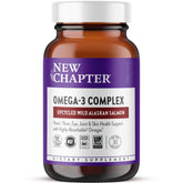 New Chapter Omega-3 Complex bottle front view highlights heart and brain support.