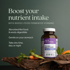 New Chapter Tiny Tabs bottle on shelf showing 22 nutrients for broad nutritional support