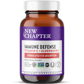 New Chapter Vitamin C Immune Defense bottle showing daily immune support with elderberry