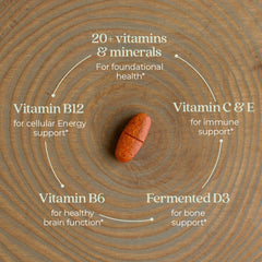 New Chapter 55+ fermented nutrients label highlights whole-food fermentation for absorption.