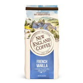 New England Coffee French Vanilla 11oz bag front label showing smooth vanilla aroma