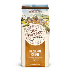 New England Coffee Hazelnut Crème bag front view conveys a breakfast-ready aroma.