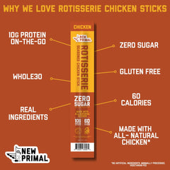 New Primal rotisserie chicken sticks on the go snack option
