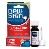 NEW-SKIN Liquid Bandage bottle pour shows easy application for quick wound protection