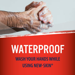 NEW-SKIN Liquid Bandage dries to a nearly invisible clear film on skin