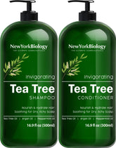 New York Biology Tea Tree Shampoo bottle for dandruff relief and refreshed scalp