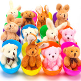 NEWBEA prefilled Easter egg with plush bunny inside for a playful surprise.