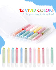 NewFamily Dustless Chalk 12-color set for classrooms and home use