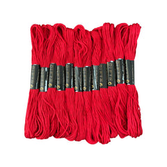 Newkita 12-skeins embroidery floss in red for vibrant cross stitch projects and bracelets