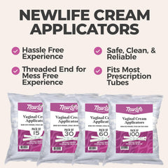 NewLife Naturals individually wrapped applicators from the USA emphasizing sterile, single-use convenience.