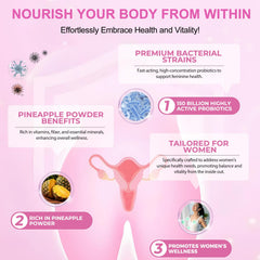Newseel pineapple powder ingredient highlighting natural vitamins and minerals.