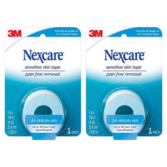 Nexcare Sensitive Skin Tape 1in x 4yds, gentle hold for delicate skin.