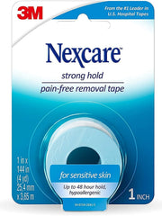 Compact 2-count package of Nexcare Sensitive Skin Tape.