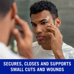 Nexcare Steri-Strip with strong adhesive for secure wound closure after minor injuries