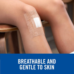 Nexcare tan tape blends with skin tone for discreet wound care.