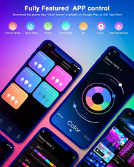 Nexillumi music-sync LED strip pulsating to a playlist.