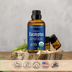 Nexon Botanics Eucalyptus Oil pour for easy diffuser use.