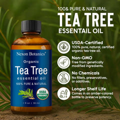 Nexon Botanics Tea Tree Oil dropper enables precise application and dilution