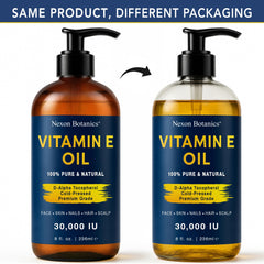 Nexon Botanics Vitamin E oil pour demonstrates easy application