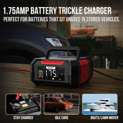 NEXPEAK battery charger amp/voltage display demonstrates clear progress
