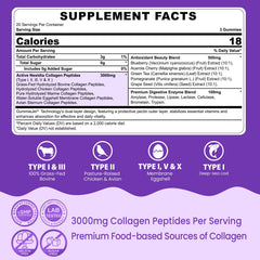 Close-up of glossy Nextdia collagen gummies with tropical flavor appeal.
