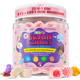 Nextdia Kids Brain Gummies bottle with strawberry flavor supports kid focus.