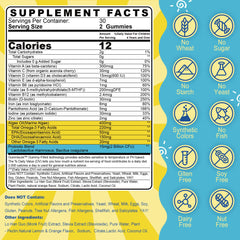 Nextdia Kids Multivitamin bottle side highlights sugar-free, kid-friendly gummies