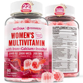 Nextdia methylated women's multivitamin gummies bottle for convenient daily wellness.