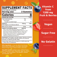 Nextdia Organic Vitamin C Gummies orange-flavored close-up with chewy daily use