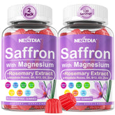Nextdia saffron gummies bottle with calm mood support on the go