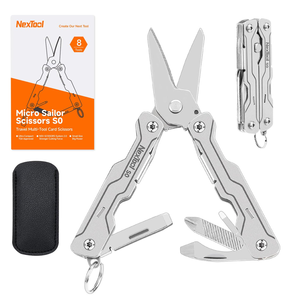 NexTool Micro Sailor Scissors S0 serrated blade for tough cuts on the go.