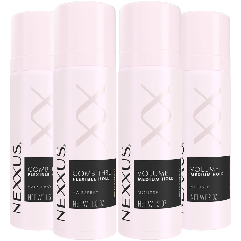 Nexxus Comb Thru flexible hold hairspray bottle for on-the-go styling