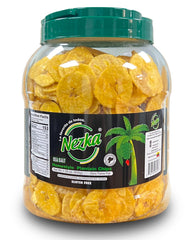 Nezka Lightly Salted Plantain Chips pack shot, gluten-free snack option for anytime cravings