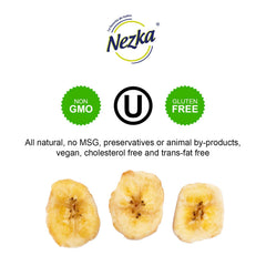 Nezka Plantain Chips in serving bowl with dip, perfect party starter