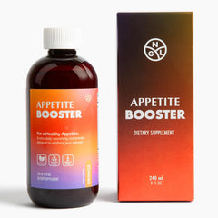 NGL Appetite Booster capsules laid out for easy daily dosing