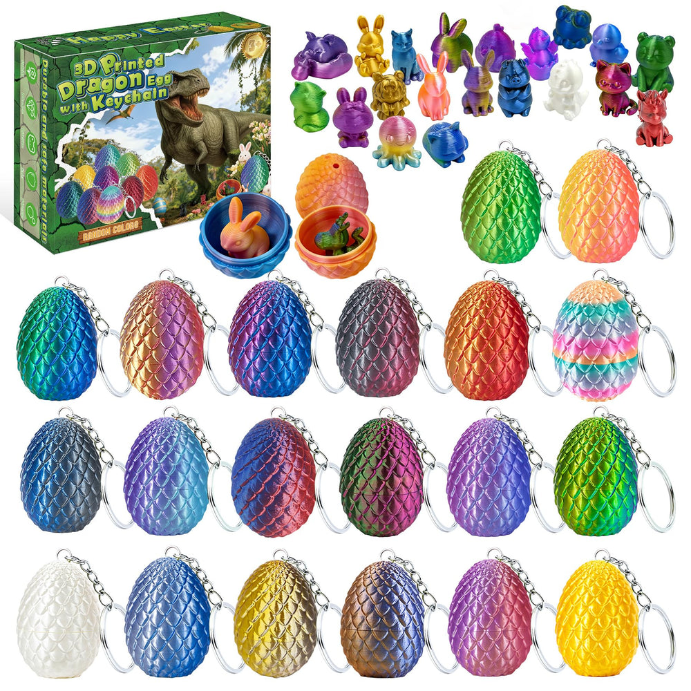 niaosiben dinosaur egg keychain shell with textured 3D design for Easter gifts