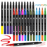 Nicecho 24-color dual-tip marker set in box for easy color planning