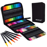 Nicecho Art Markers dual tips for precise outlines and soft shading.