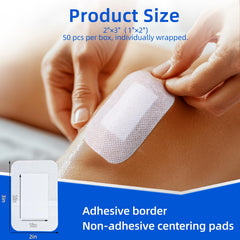 Niceful Island Dressing non-adherent pad demonstrating less sticking and reduced pain.