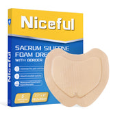 Niceful Sacral Foam Dressing border closeup highlights secure edge and protection.