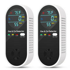 NICGOL 4-in-1 detector front view detects gas and CO for proactive safety.
